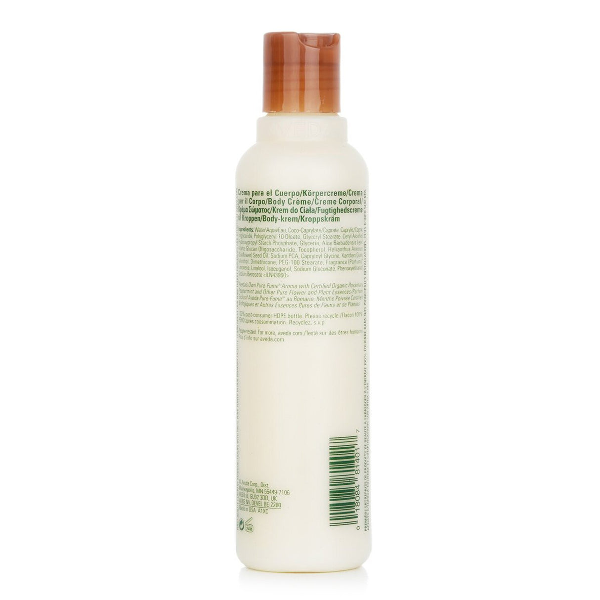 Aveda Rosemary Mint Body Lotion in a 200ml bottle, offering fast-absorbing hydration and an invigorating scent.