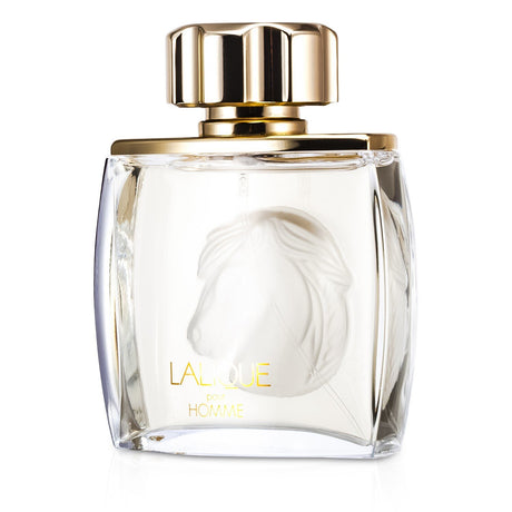 Lalique Equus Eau De Parfum Spray, 75ml - a fresh, woody, spicy fragrance for energetic men, embodying freedom and sensuality.