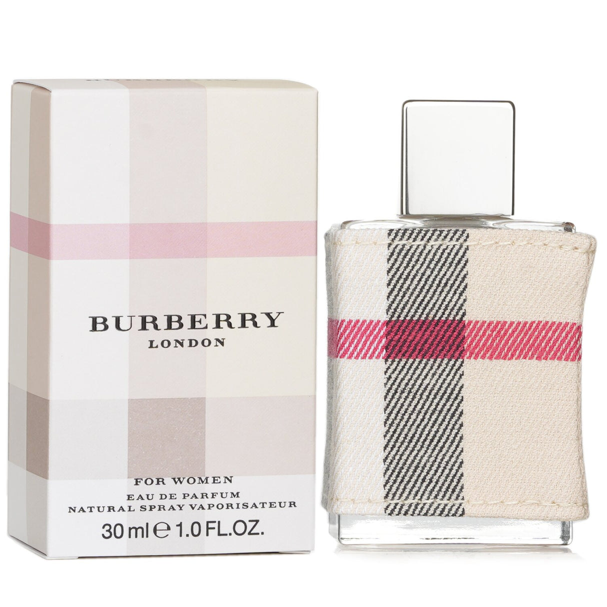 Burberry London Eau De Parfum 30ml features floral notes of rose, honeysuckle, and musk, embodying sophisticated elegance.