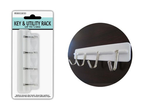 Maxcare Key and Utility Rack set of 24, perfect for organizing keys and tools in home or garage with stylish durability.