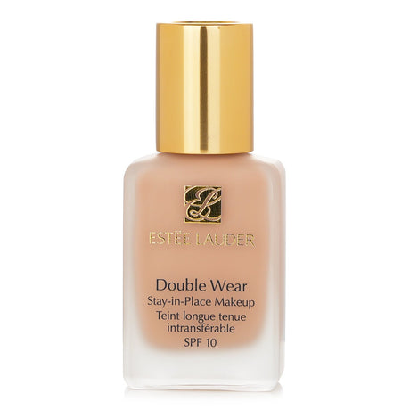 Estee Lauder Double Wear foundation in No. 01 Fresco offers medium coverage with a semi-matte finish for a natural look.