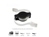 Retractable 1.5m Cat5e networking cables in a set of 12, ideal for versatile and organized internet connections.