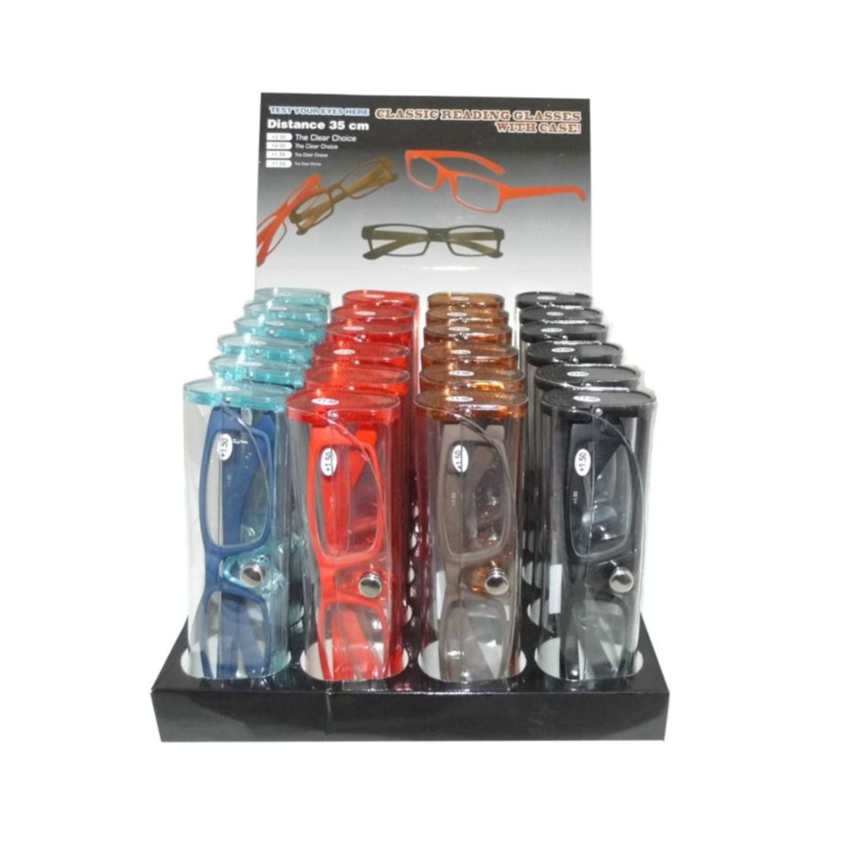 Coloured Reading Glasses In Hard Case *SINGLES
