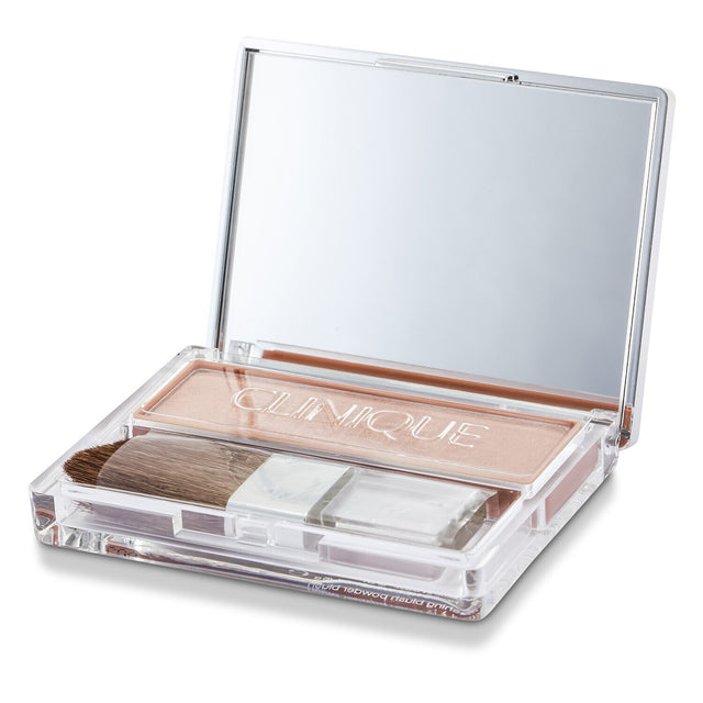 Clinique Blushing Blush Powder Blush in #101 Aglow, 6g, offers a silky, radiant glow for a natural, long-lasting flush.