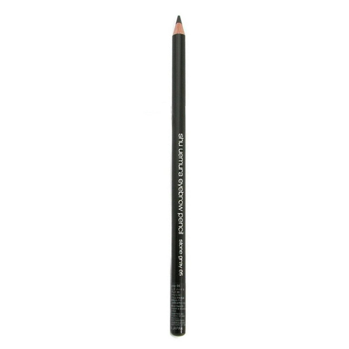 Shu Uemura H9 Hard Formula Eyebrow Pencil in #05 Stone Gray, offering natural-looking, smudge-proof brows with an oil-activated formula.