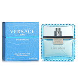 Versace Eau Fraiche 50ml spray, a refreshing blend of lemon, rosewood, and cedar, perfect for confident men seeking elegance.