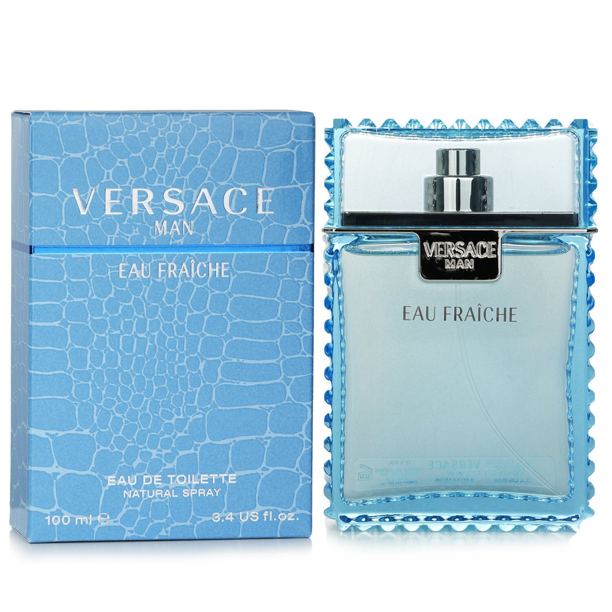 Versace Eau Fraiche 100ml is a refined men's fragrance with citrus notes, rosewood, and a warm musk base for sophisticated allure.