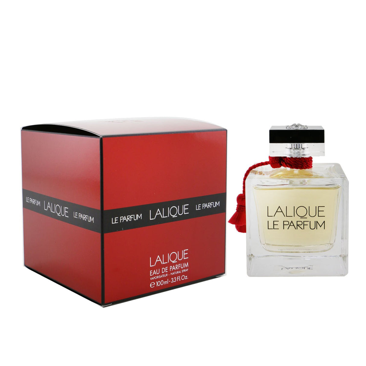 Elegant 100ml Lalique Le Parfum Eau De Parfum spray with floral notes of jasmine, bergamot, and sandalwood, perfect for women.