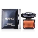 Versace Crystal Noir Eau De Toilette Spray in elegant 90ml bottle, featuring floral and warm notes for the confident woman.