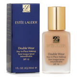 Estee Lauder Double Wear foundation in No. 12 Desert Beige, offers medium coverage, SPF 10, and a semi-matte finish. 30ml size.