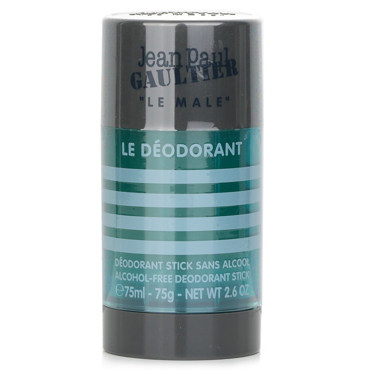 Jean Paul Gaultier Le Male Alcohol-Free Deodorant Stick, 75g, offering long-lasting freshness and comfort with a unique masculine-feminine scent.