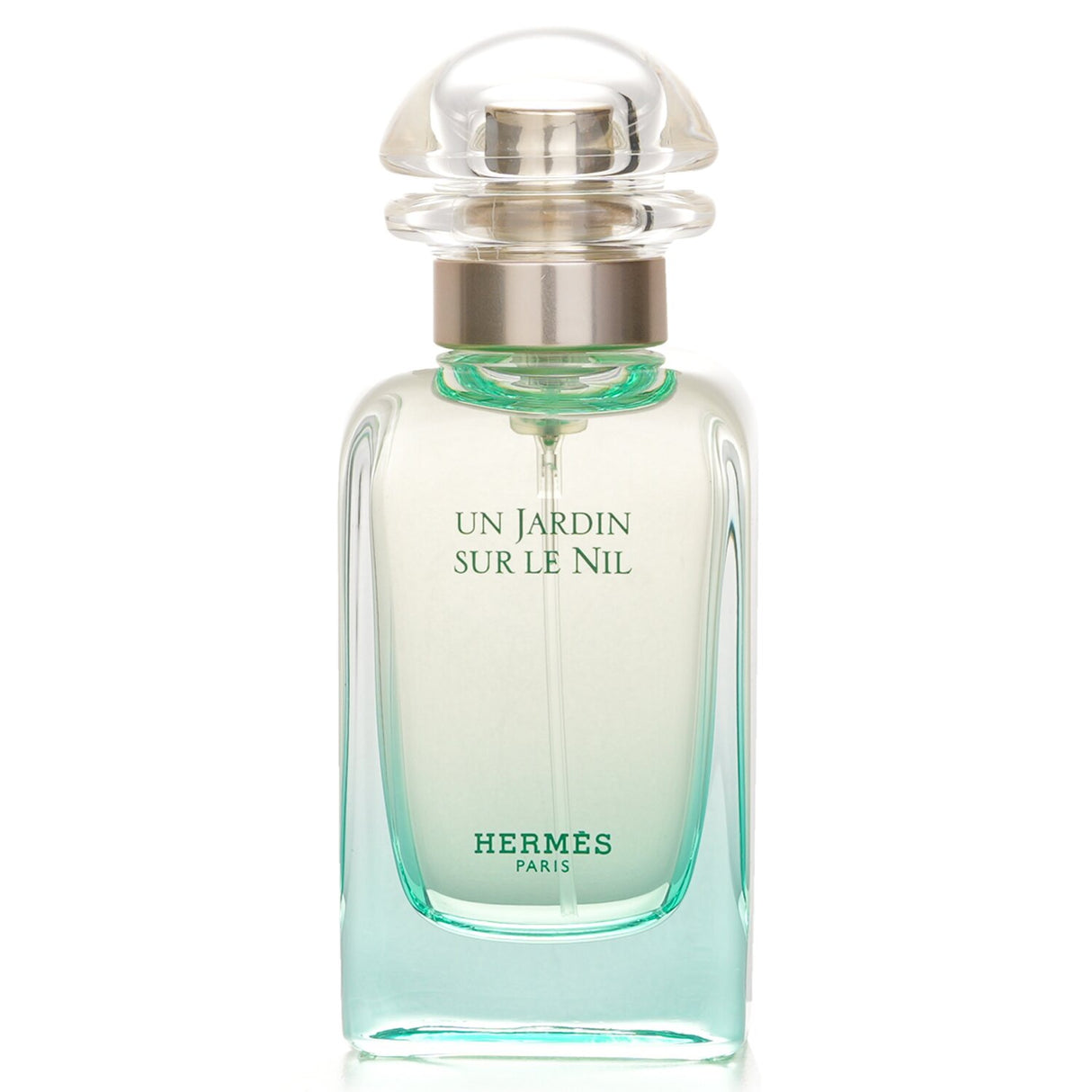 Hermes - Un Jardin Sur Le Nil Eau De Toilette Spray in a 50ml bottle, featuring refreshing green mango, lotus, and warm wood notes.