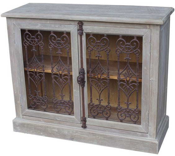 Buffet with Metal Filigree Old Pine - 2 Door