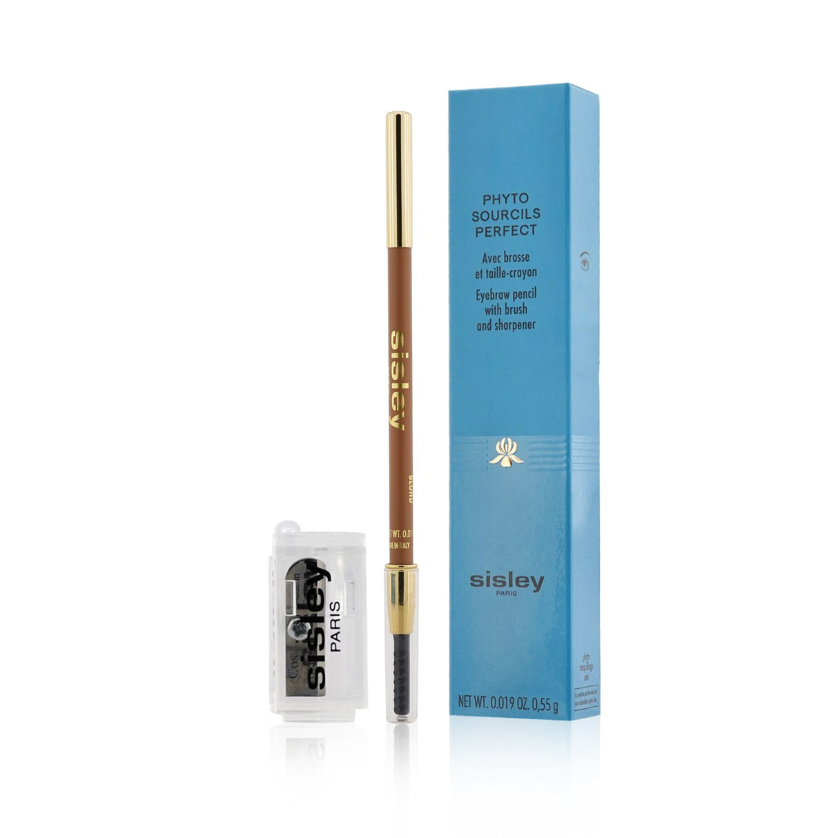 High-precision Sisley eyebrow pencil No. 01 with brush and sharpener for flawless, natural brows.