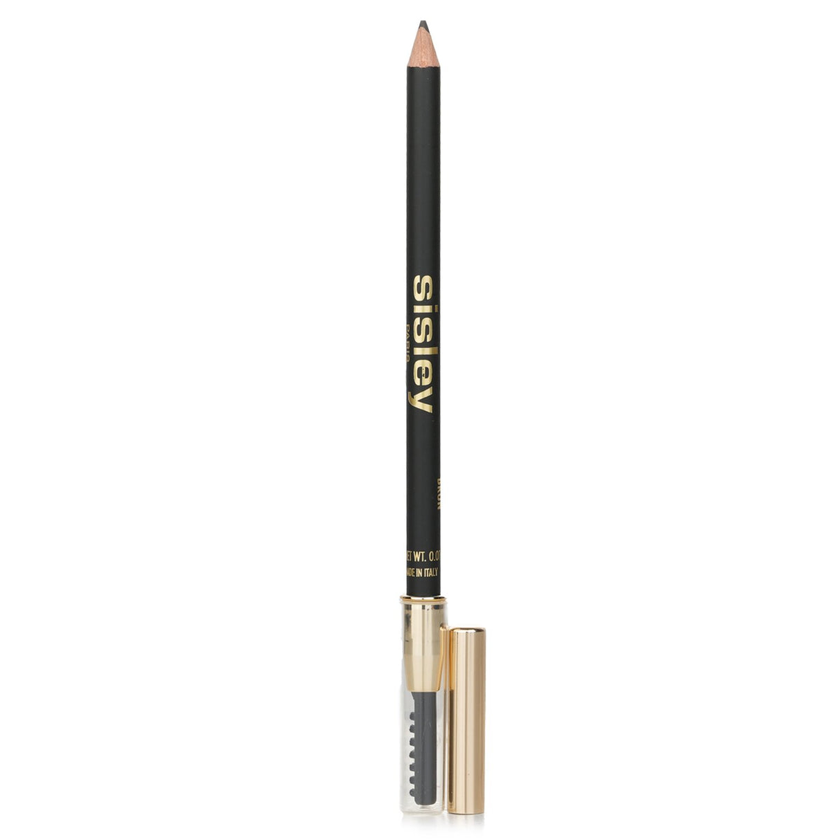 Sisley Phyto Sourcils eyebrow pencil in No. 03 Brun, featuring a gentle tip, brush, and sharpener for defined, natural brows.