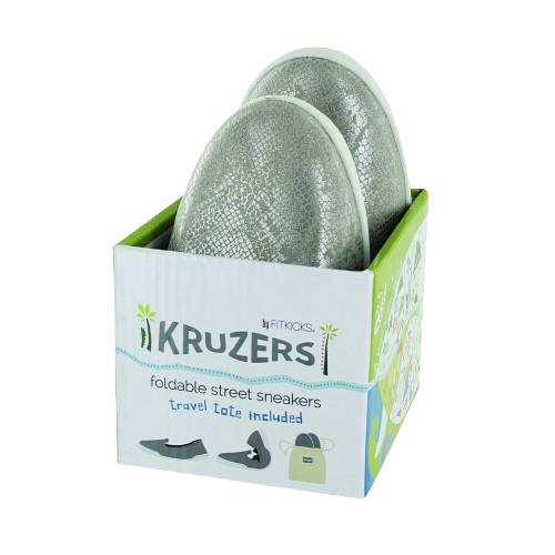 Kruzers Foldable Street Sneakers - Large Silver