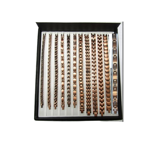 Magnetic Copper Chain Bracelet Display Version 2 - 12pcs