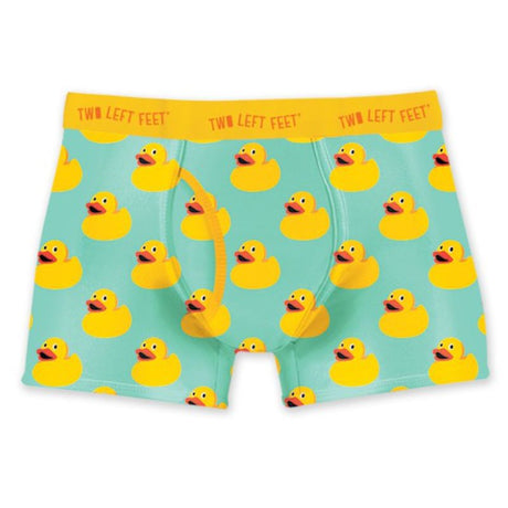 Two Left Feet Men's underwear pack featuring playful duck graphics and a comfortable fit for all-day wear.