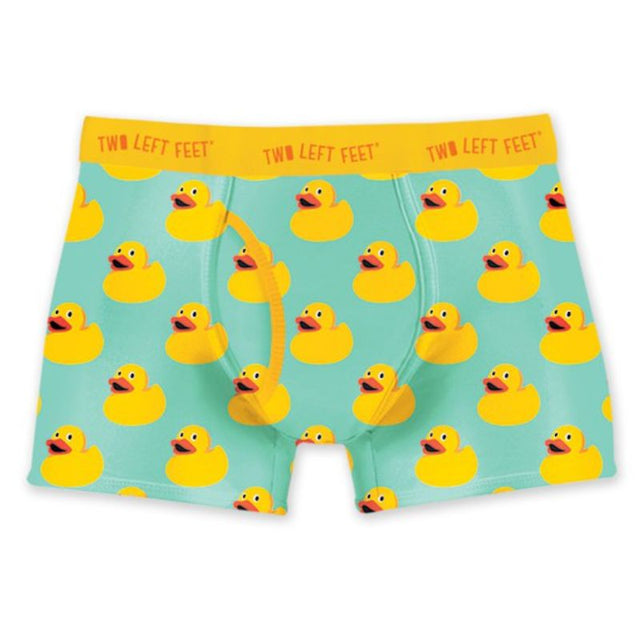 Two Left Feet Men's underwear pack featuring playful duck graphics and a comfortable fit for all-day wear.