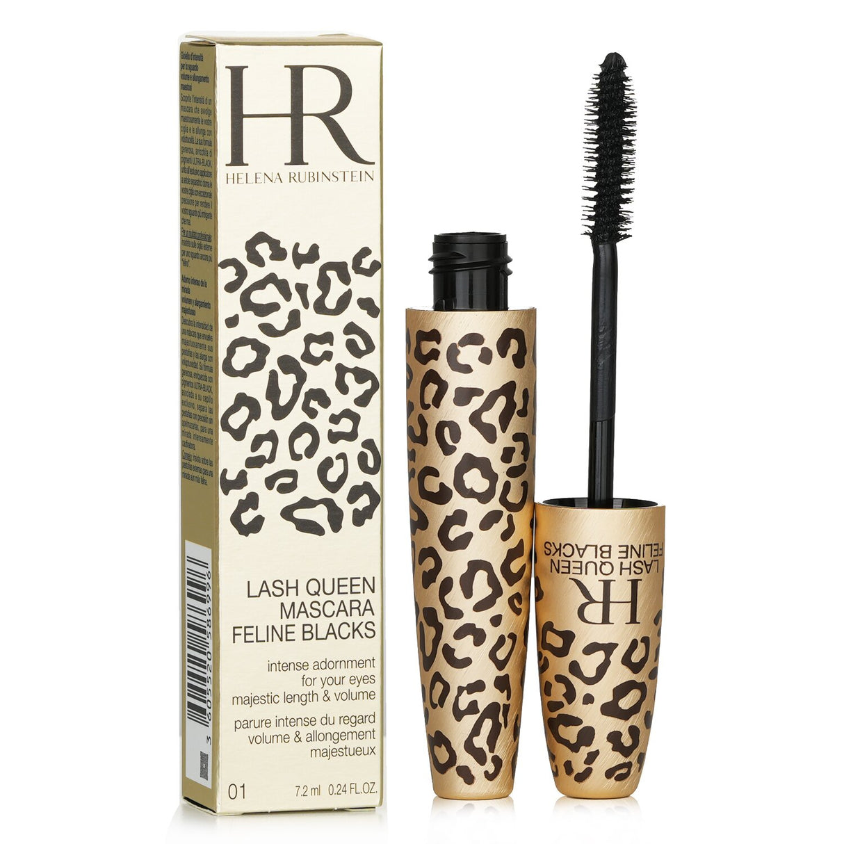 Helena Rubinstein Lash Queen Feline Blacks Mascara in No. 01 Black Black for luxurious volume and length, enriched with oils.