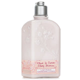 L'Occitane Cherry Blossom Shimmering Lotion in 250ml, a lightweight, hydrating lotion with a delicate scent and iridescent finish.