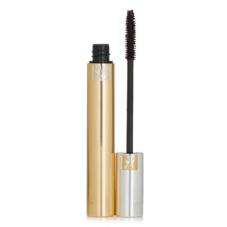 Yves Saint Laurent Burgundy mascara enhances lashes with volume, curl, and long-lasting wear using a unique nylon fiber brush.