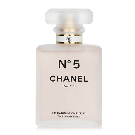 Chanel No.5 Hair Mist 35ml in soft pink, delivering luxurious fragrance and hydration for silky, pampered hair.