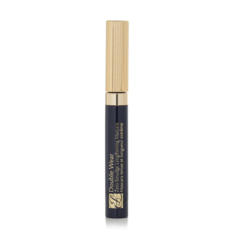 Estee Lauder Double Wear Zero Smudge Lengthening Mascara in #01 Black, delivering smudge-proof, long-lasting volume and glossy finish.