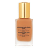 Estee Lauder Double Wear foundation in No. 42 Bronze (5W1), offers weightless medium coverage with SPF 10 and a semi-matte finish.