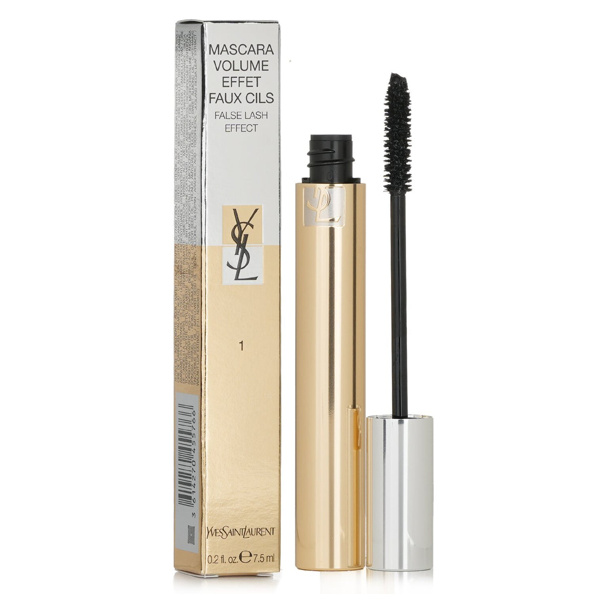 Luxurious Yves Saint Laurent mascara in High Density Black for dramatic volume, curls, and long-lasting wear.