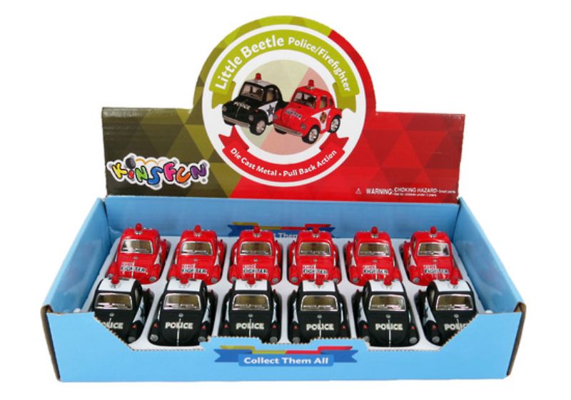 Little Beetle Police/Fire Car Display - 12pcs