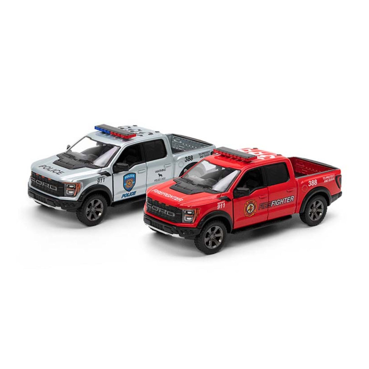 2022 Ford F-150 Raptor Police/Firefighter Car Display- 12pcs