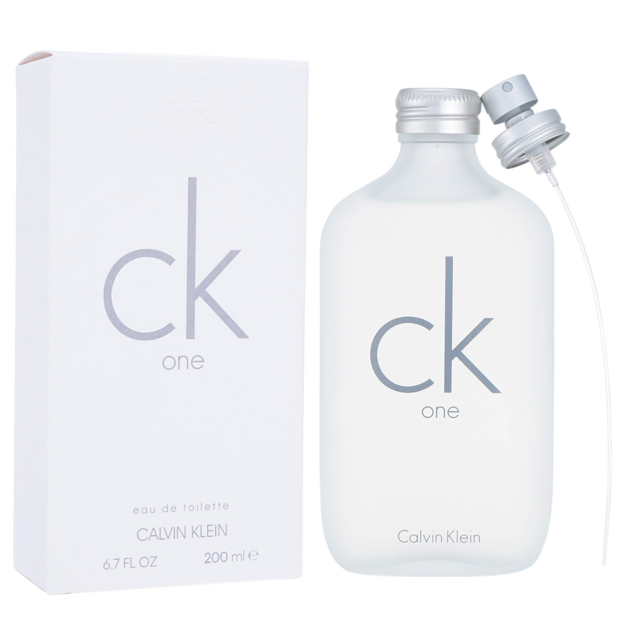 Calvin Klein CK One Eau De Toilette Spray 200ml, a unisex citrus fragrance with fresh, floral, and warm notes for everyday wear.