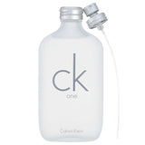 Calvin Klein CK One Eau De Toilette Spray in 200ml; a fresh, unisex citrus scent with fruity and floral notes, perfect for daily wear.