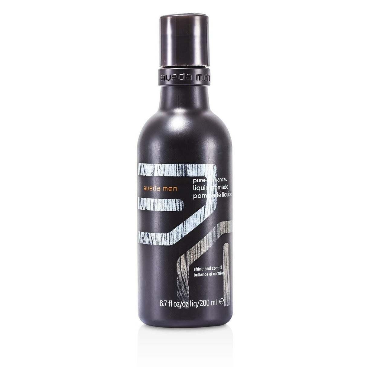 Aveda Men Pure-Formance Liquid Pomade in 200ml, offering lightweight hold, shine, and a refreshing citrus scent for stylish grooming.