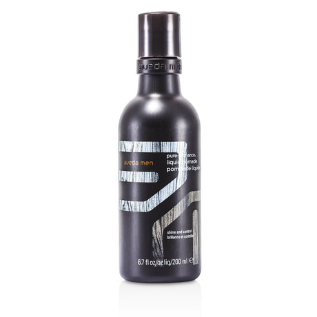 Aveda Men Pure-Formance Liquid Pomade in 200ml, offering lightweight hold, shine, and a refreshing citrus scent for stylish grooming.