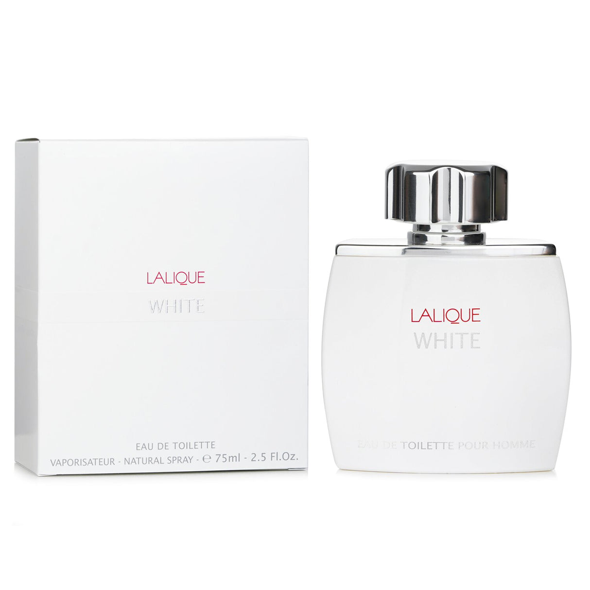 Lalique White Pour Homme Eau De Toilette 75ml: a modern, fresh fragrance for men with spicy, citrus, and musky notes.