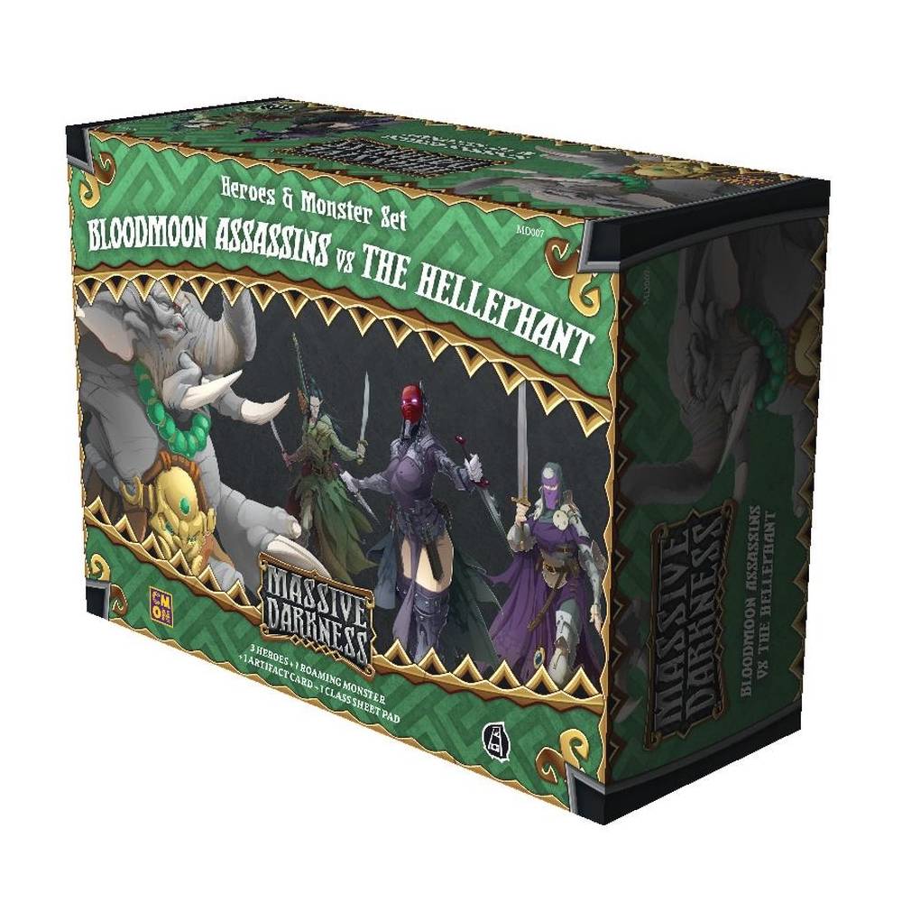 Massive Darkness: Heroes & Monster Set  - Bloodmoon Assassins vs The Hellephant