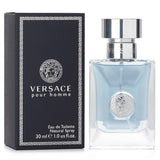 Versace Pour Homme Eau De Toilette Spray in 30ml, a sophisticated woody-spicy fragrance for the modern man, exuding confidence.