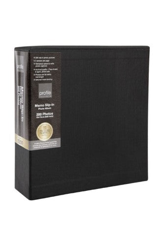 Profile - Regal Black Slip-in Photo Album - 4x6in - 200 Photos