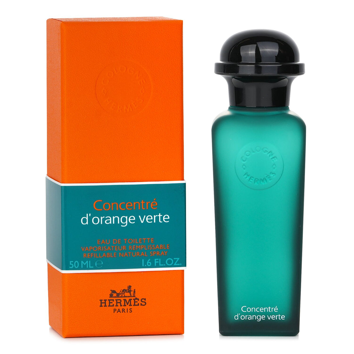 Hermes Eau D'Orange Verte 50ml spray, vibrant citrus scent for men, perfect for any occasion, embodies freshness and elegance.