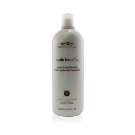 Aveda Scalp Benefits Balancing Conditioner 1000ml, nourishes scalp, hydrates hair, promotes smoothness, suitable for all hair types.