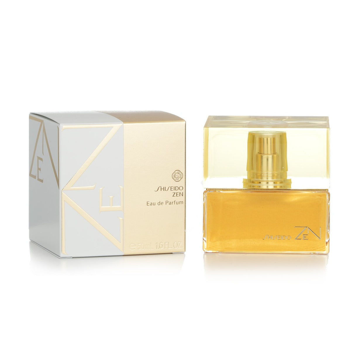 Shiseido Zen Eau De Parfum Spray in 50ml, featuring citrus, roses, and warm amber for a captivating women's fragrance.