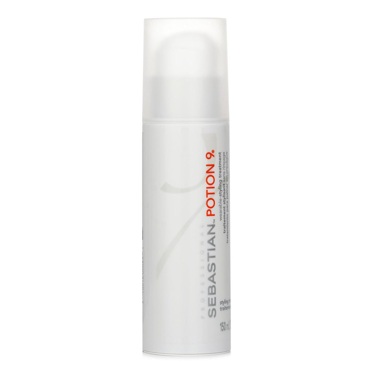 Sebastian Potion 9 Wearable Styling Treatment in a 150ml bottle, promotes shine and smoothness for all hair types.