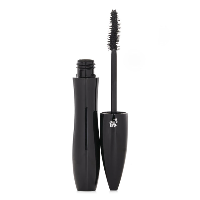 Lancôme Hypnôse Drama Mascara in Excessive Black with a unique brush for volumizing and fanning out lashes effortlessly.