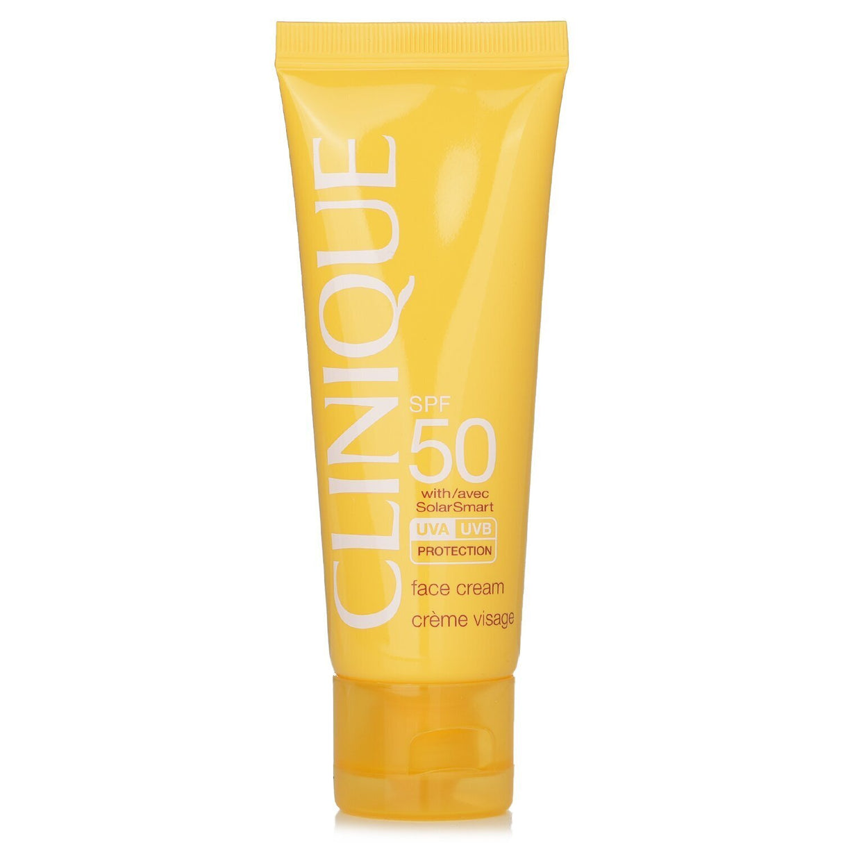 Clinique Sun SPF 50 Face Cream - lightweight, high-level UVA/UVB protection with antioxidants for healthy, radiant skin.