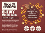 Nice & Natural Choc Squiggle Chewy Muesli Bars 6 x 30g