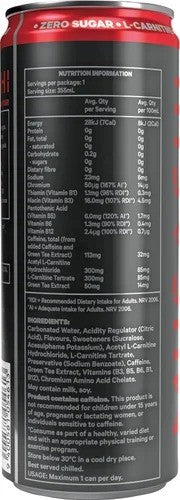 Musashi Raspberry Lemonade Shred Energy Drink 12 x 355ml