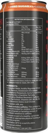 Musashi Orange & Mango Shred Energy Drink 12 x 355ml