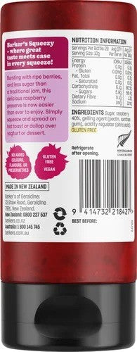 Raspberry Squeezy Fruit Preserve Barker’s 290g